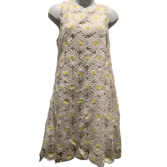 ALTAR’D STATE WHITE LACE DAISY SLEEVELESS BACK ZIP DRESS S - Picture 1 of 6